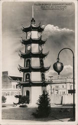 Pagoda On Chinese Government Exhibit Postcard