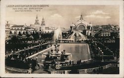 Lagoon and Fountain in South Gardens Postcard