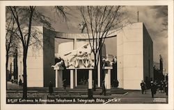 Entrance to American Telephone and Telegraph Building Postcard