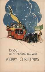 To You With the Good Old Wish - Merry Christmas Postcard