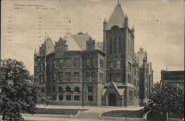 Central High School St. Louis, MO Postcard