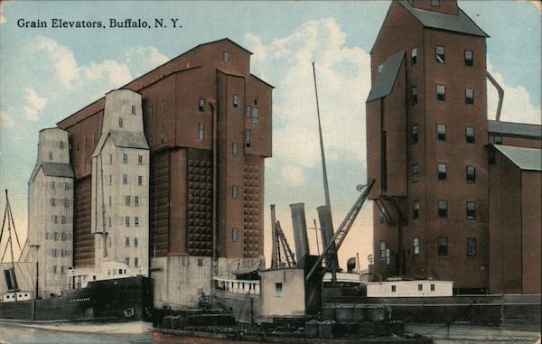 Grain Elevators Buffalo, NY Postcard