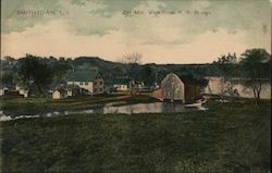 Old Mill, View from R.R. Bridge Smithtown, NY Postcard Postcard Postcard