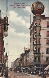 Franklin Ave., Looking West from 7th St. St. Louis, MO Postcard Postcard Postcard