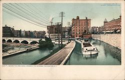 Where the Erie Canal crosses the Genessee Rochester, NY Postcard Postcard Postcard