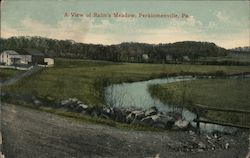 A View of Rahn's Meadow Perkiomenville, PA Postcard Postcard Postcard