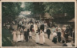 Happy Throng on the Midway, Sacandaga Park Northampton, NY Postcard Postcard Postcard