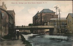 Main St. Bridge Over Erie Canal Postcard