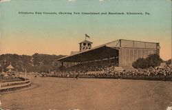 Allentown Fair Grounds, showing New Grandstand and Racetrack Pennsylvania Postcard Postcard Postcard