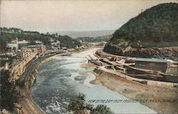 View of Dam from Prospect Rock Jim Thorpe, PA Postcard Postcard Postcard