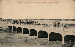 Head Gate of the Tri-State Canal, North Platte Valley Postcard