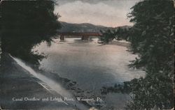 Canal Overflow and Lehigh River Weissport, PA Postcard Postcard Postcard