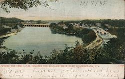 Where the Erie Canal Crosses the Mohawk River Schenectady, NY Postcard Postcard Postcard