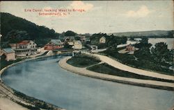 Erie Canal Looking West to Bridge Schenectady, NY Postcard Postcard Postcard