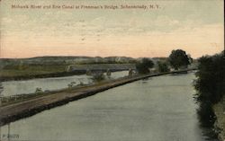 Mohawk River and Erie Canal at Freeman's Bridge Schenectady, NY PSC Co. Postcard Postcard Postcard