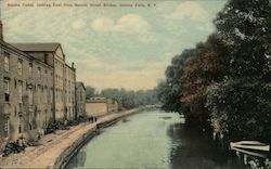 Seneca Canal looking East from Seneca Street Bridge Seneca Falls, NY Postcard Postcard Postcard