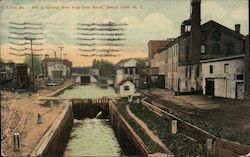 Locks No. 1 and 2, Looking West from Ovid Street Seneca Falls, NY Postcard Postcard Postcard