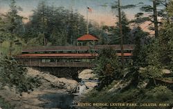 Rustic Bridge, Lester Park Duluth, MN Postcard Postcard Postcard