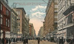 Washington Ave., Looking West from Broadway (Shopping Center) St. Louis, MO Postcard Postcard Postcard