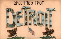 Greetings From Detroit Michigan Postcard Postcard Postcard