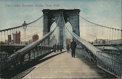 The Cables, Brooklyn Bridge New York, NY Postcard Postcard Postcard