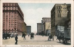 Twelfth St., North of Locust St. Postcard