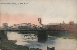 East River Bridge Clyde, NY Postcard Postcard Postcard