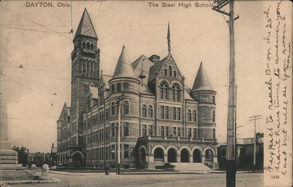 The Steel High School Dayton, OH Postcard