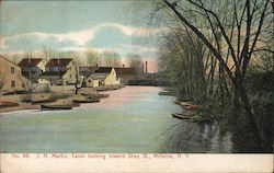 J. N. Martin, Canal Looking Toward Shay Street Millville, NY Postcard Postcard Postcard