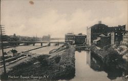 Harbor Scene Oswego, NY Postcard Postcard Postcard