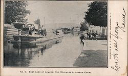 Lumber on Old Delaware & Hudson Canal Postcard