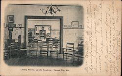 Library Rooms, Loretto Academy Postcard