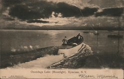 Onondaga Lake Moonlight Postcard