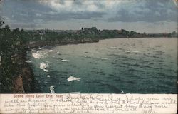 Scene of Lake Erie near Dunkirk Postcard