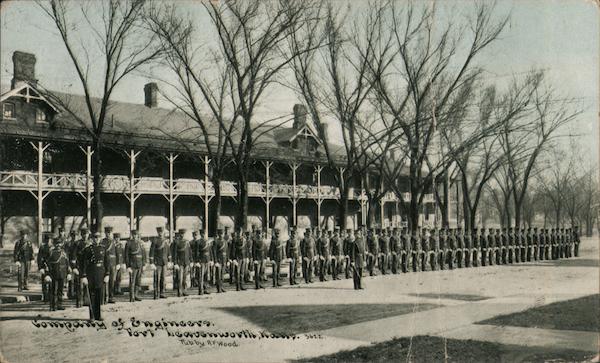 Company of Engineers Fort Leavenworth, KS Postcard