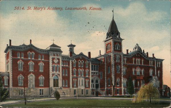 St Mary's Academy Leavenworth, KS Postcard