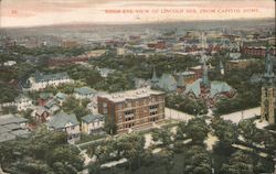 Bird's Eye View from the Capitol Dome Lincoln, NE Postcard Postcard Postcard