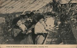 Class in Horticulture at State University Postcard