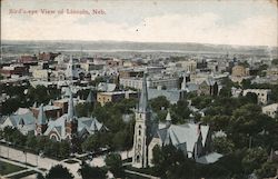 Bird's-eye View Lincoln, NE Postcard Postcard Postcard