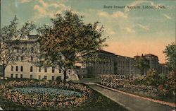 State Insane Asylum Lincoln, NE Postcard Postcard Postcard