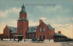 C. & N. W. Depot Postcard