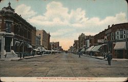 Main Street Looking North from Douglas Wichita, KS Postcard Postcard Postcard