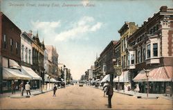 Delaware Street looking East Leavenworth, KS Postcard Postcard Postcard