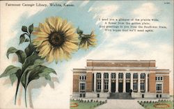 Fairmount Carnegie Library Wichita, KS Postcard Postcard Postcard