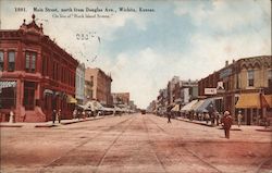 Main Street, North from Douglas Ave Wichita, KS Postcard Postcard Postcard