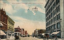 Main Street, Looking North Wichita, KS Postcard Postcard Postcard