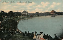 Lake Jeanette at Soldiers Home Leavenworth, KS Postcard Postcard Postcard