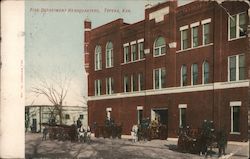 Fire Department Headquarters Topeka, KS Postcard Postcard Postcard