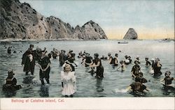 Bathing at the Beach Santa Catalina Island, CA Postcard Postcard Postcard