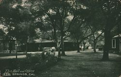 The Hall and Office Aetna Springs, CA Postcard Postcard Postcard